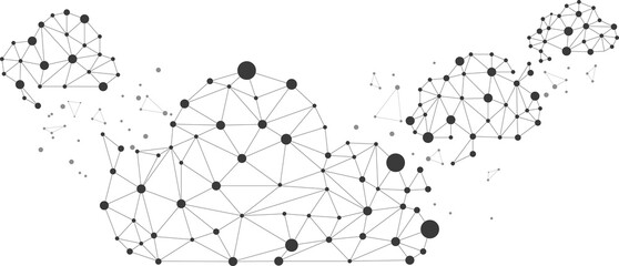 Network Connecting dot polygon