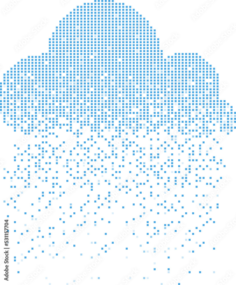 Aufkleber Cloud computing data transformation from pixel