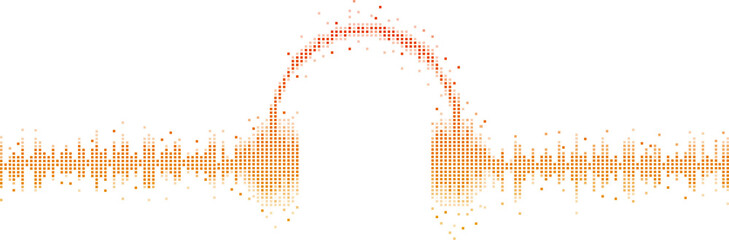 Sound wave Music Equalizer background, audio visual headphone icon signal