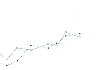 Fototapeta premium Silhouette of businessman jump to higher level of graph. Concept of fast business growing