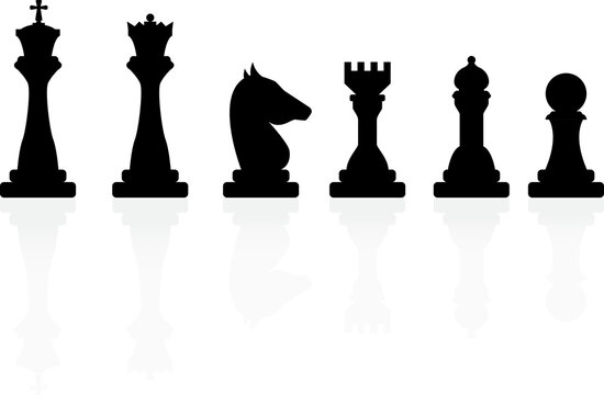 chess piece silhouette vector. icon for planning and strategy thinking