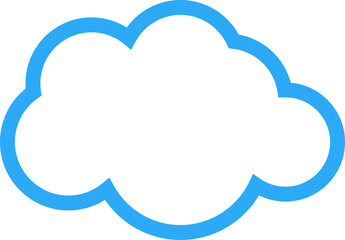 blue icon cloud technology