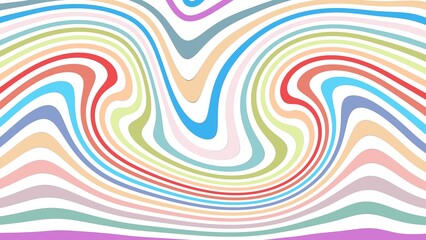 Colorful topographic backgrounds and textures with abstract art creations, random multicolor waves line background. retro psychedelic style and Groovy hippie 70s background