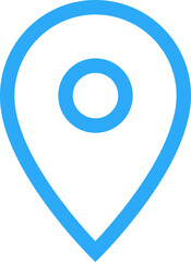 blue clean icon of pin and place.