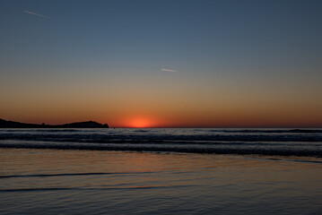 Fototapeta premium sunset on the beach in United Kingdom