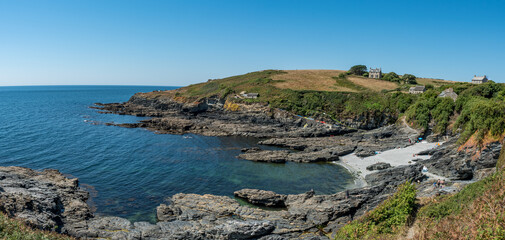 Fototapeta na wymiar Beautiful view of the coast of the sea in Cornwall