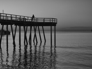 person on pier