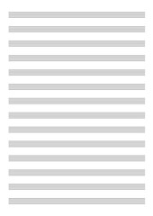 Blank sheet of music paper with empty staff lines for notation of musical notes (portrait)