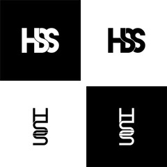 hss letter original monogram logo design set