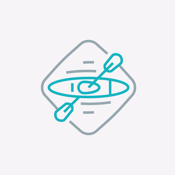 recommend clip art: Outdoor sports activity kayaking logo symbol. Water sports logo symbol for innovative brands and personal businesses.