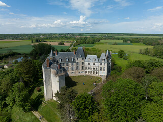 Medieval hilltop castle in Saint-Brisson-sur-Loire