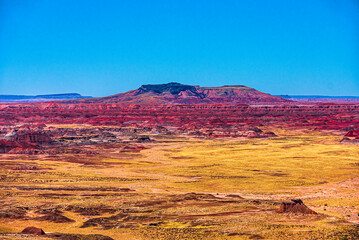 Fototapeta na wymiar Pintado Point Lava Caprock at Painted Desert NP near Holbrook Arizona