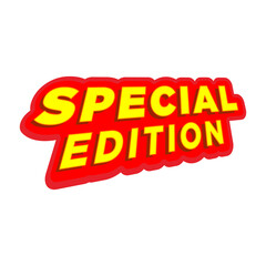 Special edition label sticker for product announcement.