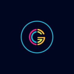 data letter G media logo it digital