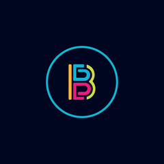 data letter B media logo it digital