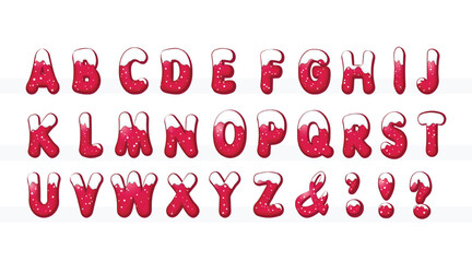 Christmas Alphabet A-Z and Symbol illustration designed