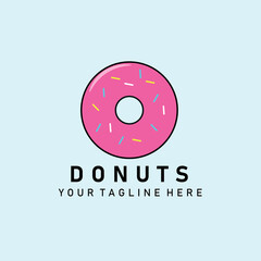 donuts vintage logo, icon and symbol, vector illustration design