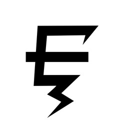 Obraz premium Thunder storm font design, alphabet leters vector illustration, Alphabet style, Alphabet Fonts, Thunder flash Storm,