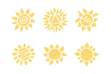 set of sun icons
