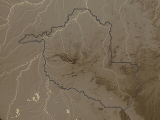 Rondonia, Brazil. Sepia. No legend