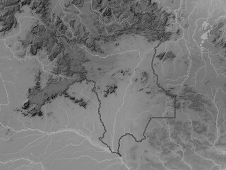 Roraima, Brazil. Grayscale. No legend