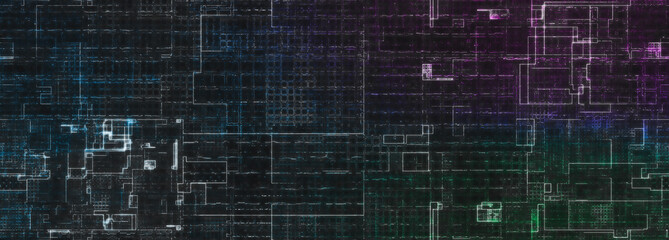 Abstract glitch art texture background image.