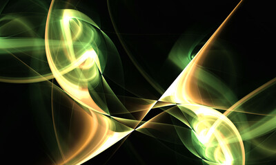 black background with curved shape abstract