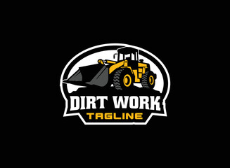 Loader logo vector for construction company. Heavy equipment template vector illustration for your brand. © D'Graphic Studio