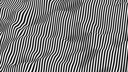 3D Surreal Striped Pattern Background