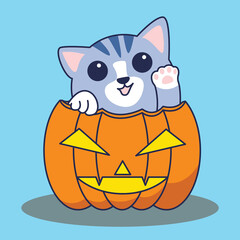 Cat party at hallowen day