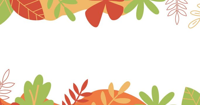 animated natural foliage background with green and spring colors