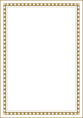 Document border illustration background template in classic, luxury, retro, vintage, royal style.