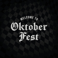 Oktoberfest handwritten typography header for signboard, greeting, invitation poster and card. Beer festival celebrated in October in Germany. Big folk festivities in Bavaria.