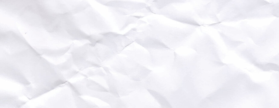 Paper texture Crumpled White. Top view.