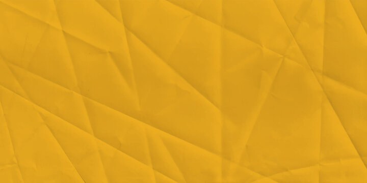 Yellow crumpled paper texture for background. © Creative