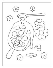 Cute ice cream coloring page
