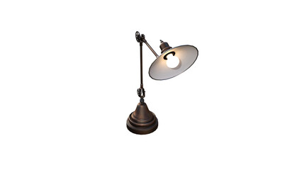 3D model of a table lamp in different angles and poses rendered for your collage as a prop on a transparent background. 3D Rendering, 3D Illustration, PNG.