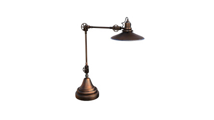 3D model of a table lamp in different angles and poses rendered for your collage as a prop on a transparent background. 3D Rendering, 3D Illustration, PNG.