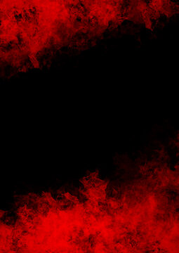 Red Color Powder Splash Cloud Stock / Red Smoke In Black Background