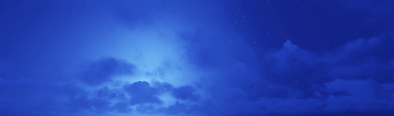 Fototapeta na wymiar panorama of clouds at night