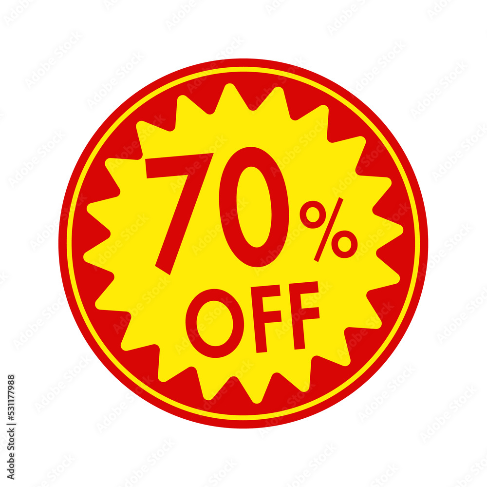 Poster Sale label illustration | 70% off / png