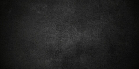 Fototapeta premium Dark black grunge textured concrete background. Panorama dark grey black slate background or texture. Vector black concrete texture. Stone wall background. 