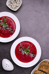Red cream soup