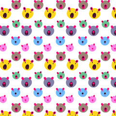 color of Bear polka dot pattern background vector illustration. Bear polka dot pattern art retro background background pattern