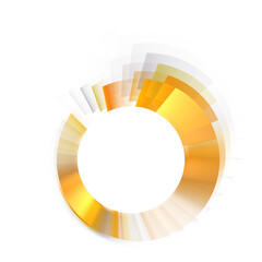 Obraz premium Gold abstract geometric circle ring technology element