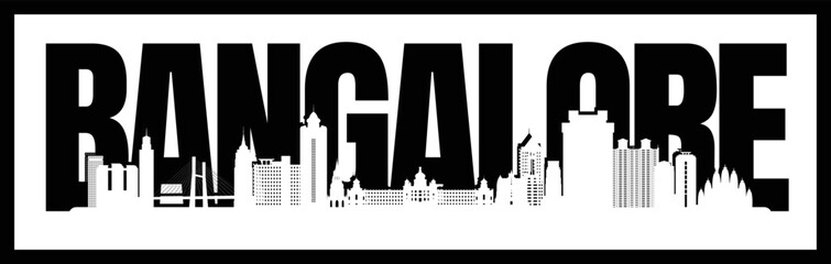Bangalore silhouette vector design