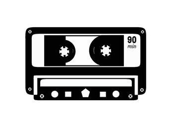 audio cassette tape illustration vector