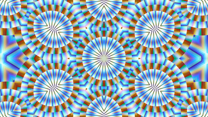 Abstract textured luminous multicolored Kaleidoscope mandala