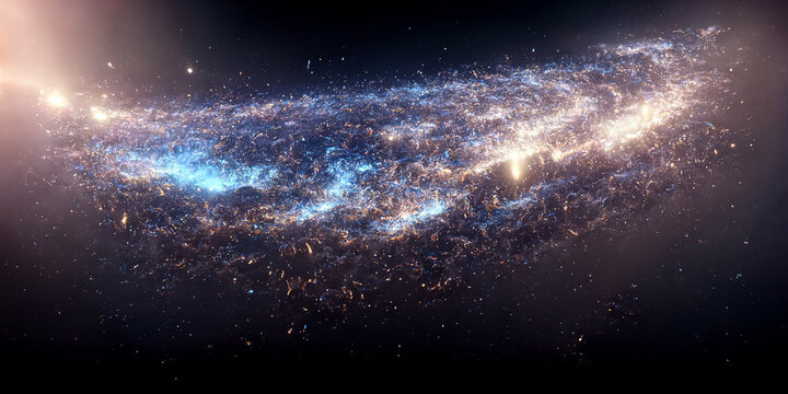 Nebula Milkyway And Galaxies In Space 3D
