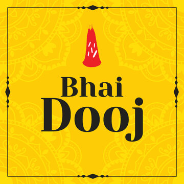 flat design bhai dooj india celebration illustration